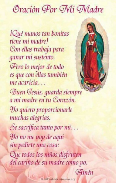 Oraciones Y Bendiciones Para El D A De La Madre