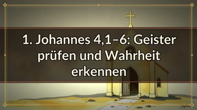 1. Johannes 4,1–6: Geister prüfen und Wahrheit erkennen