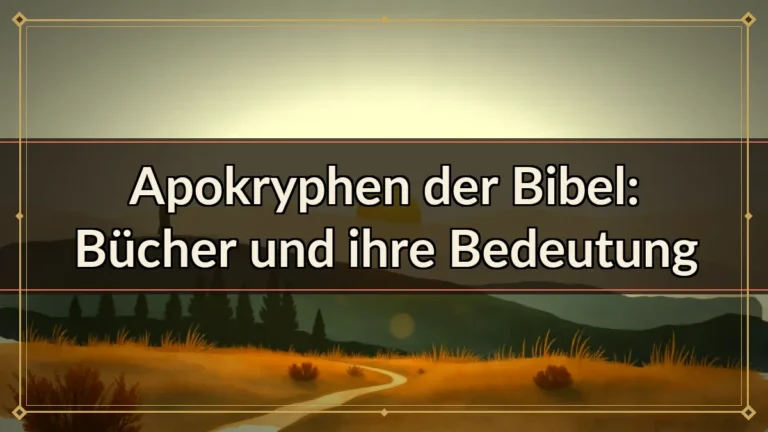 Apokryphen der Bibel: Bücher und ihre Bedeutung Apokryphen der Bibel: Bücher und ihre Bedeutung