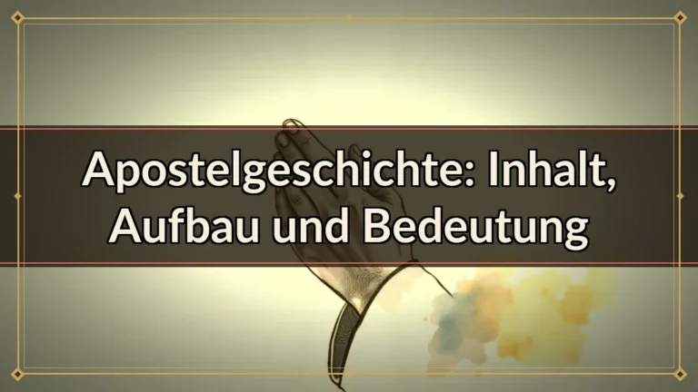 Apostelgeschichte: Inhalt, Aufbau und Bedeutung