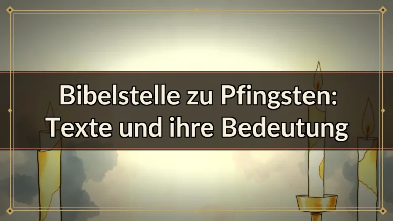 Bibelstelle zu Pfingsten: Texte und ihre Bedeutung