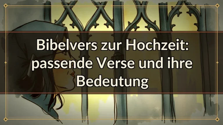 Bibelvers zur Hochzeit: passende Verse und ihre Bedeutung