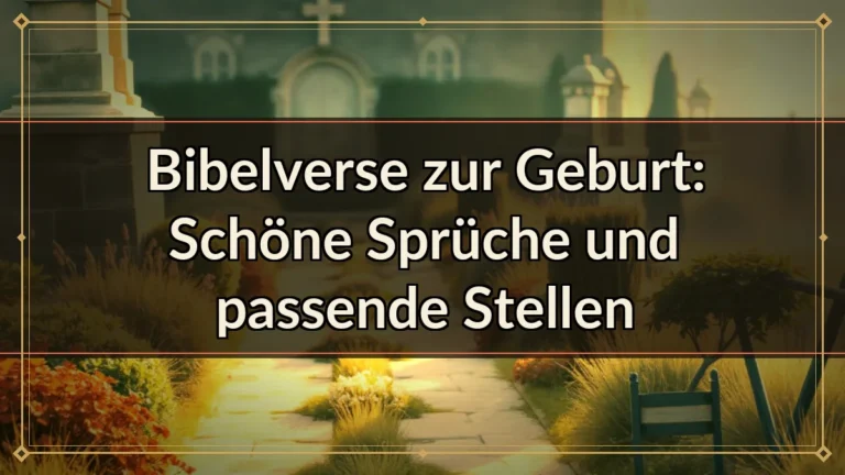 Bibelverse zur Geburt: Schöne Sprüche und passende Stellen