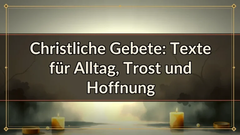 Christliche Gebete: Texte für Alltag, Trost und Hoffnung