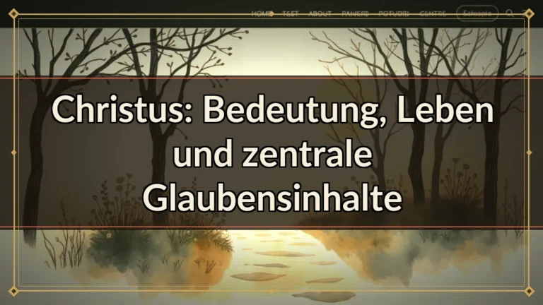 Christus: Bedeutung, Leben und zentrale Glaubensinhalte
