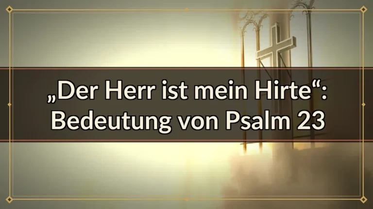 „Der Herr ist mein Hirte“: Bedeutung von Psalm 23 „Der Herr ist mein Hirte“: Bedeutung von Psalm 23