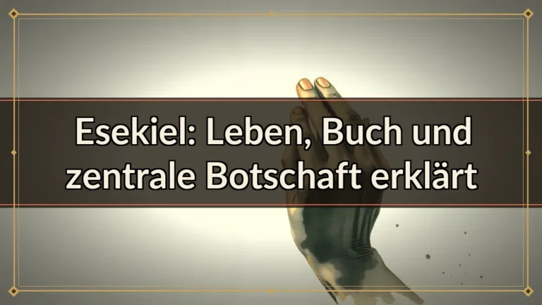 Esekiel: Leben, Buch und zentrale Botschaft erklärt