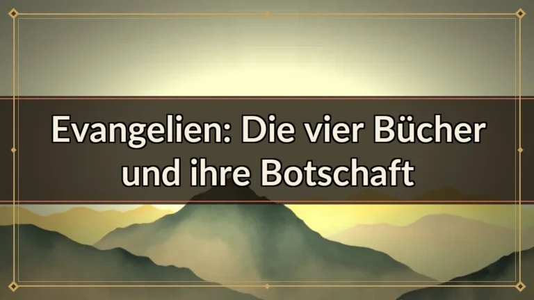 Evangelien: Die vier Bücher und ihre Botschaft Evangelien: Die vier Bücher und ihre Botschaft