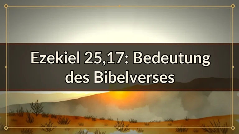 Ezekiel 25,17: Bedeutung des Bibelverses Ezekiel 25,17: Bedeutung des Bibelverses