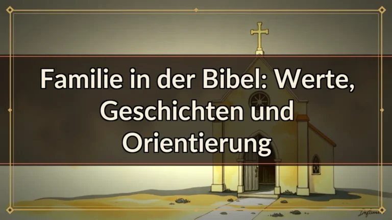 Familie in der Bibel: Werte, Geschichten und Orientierung