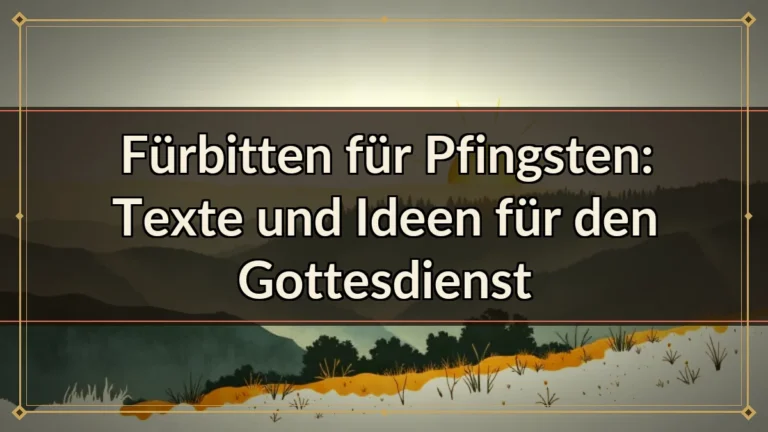Fürbitten für Pfingsten: Texte und Ideen für den Gottesdienst