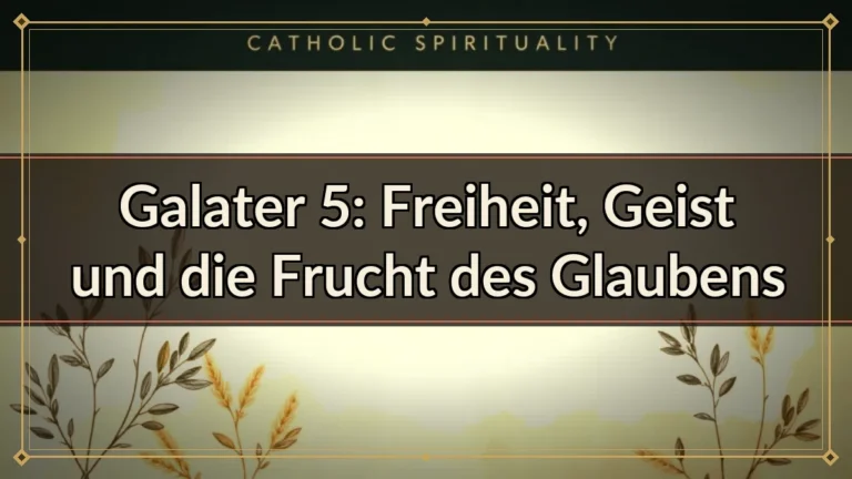 Galater 5: Freiheit, Geist und die Frucht des Glaubens