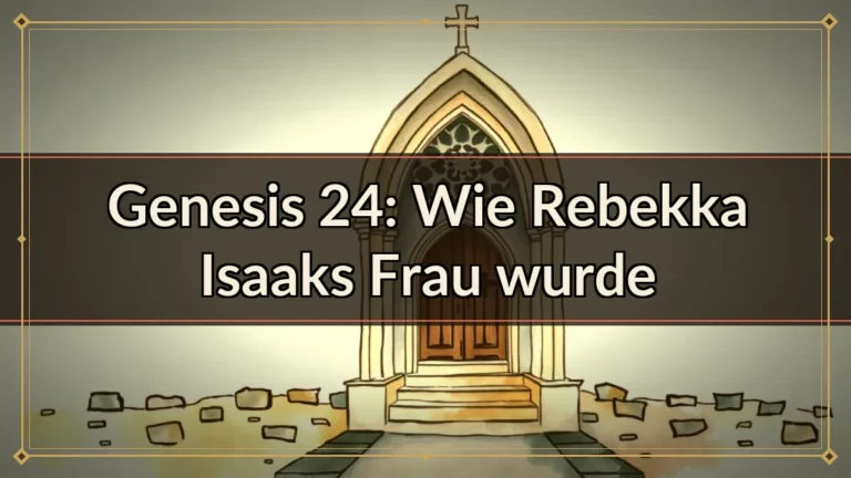 Genesis 24: Wie Rebekka Isaaks Frau wurde