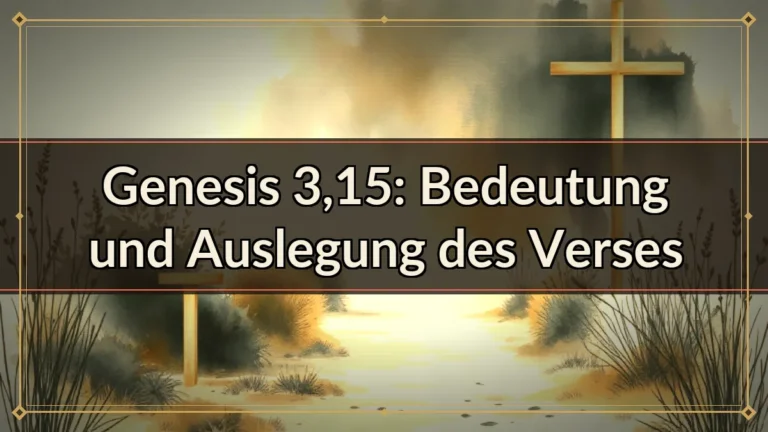 Genesis 3,15: Bedeutung und Auslegung des Verses