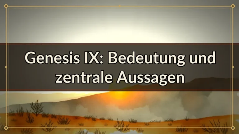 Genesis IX: Bedeutung und zentrale Aussagen