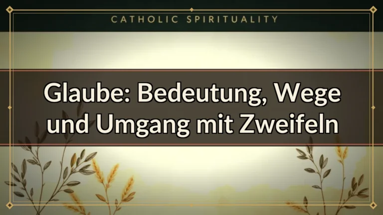 Glaube: Bedeutung, Wege und Umgang mit Zweifeln Glaube: Bedeutung, Wege und Umgang mit Zweifeln