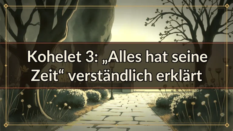 Kohelet 3: „Alles hat seine Zeit“ verständlich erklärt