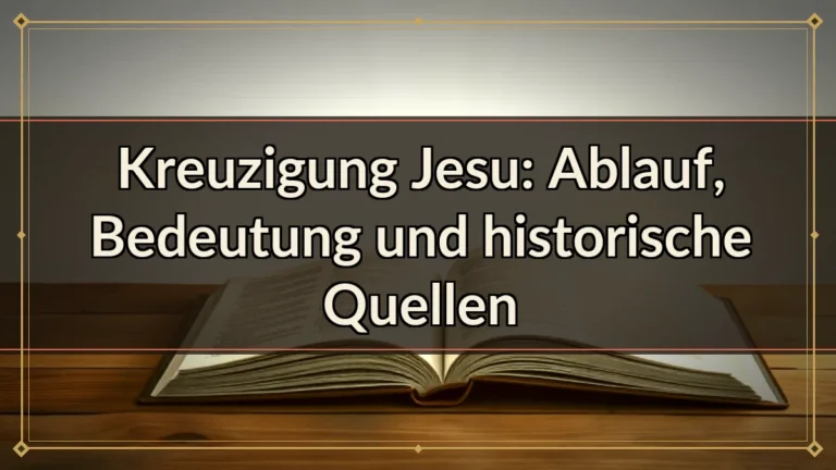 Kreuzigung Jesu: Ablauf, Bedeutung und historische Quellen