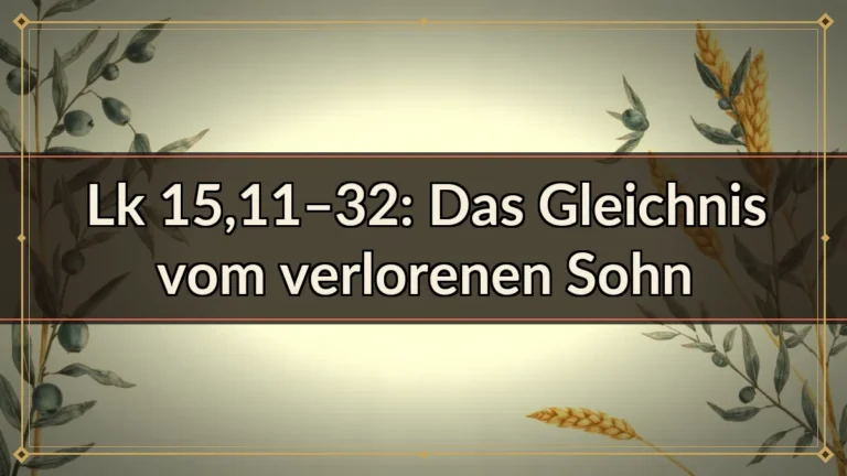 Lk 15,11–32: Das Gleichnis vom verlorenen Sohn Lk 15,11–32: Das Gleichnis vom verlorenen Sohn