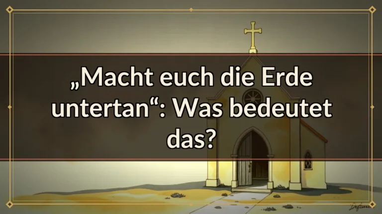 „Macht euch die Erde untertan“: Was bedeutet das?