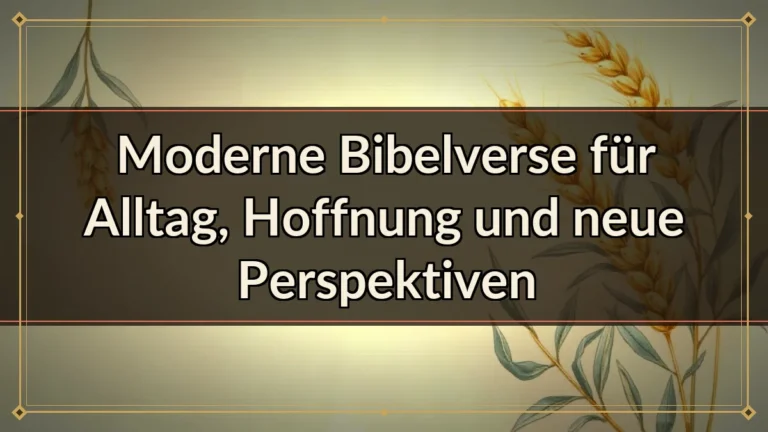 Moderne Bibelverse für Alltag, Hoffnung und neue Perspektiven