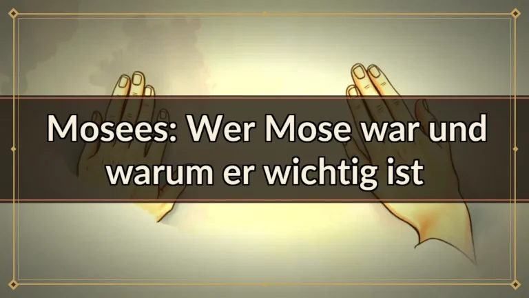 Mosees: Wer Mose war und warum er wichtig ist