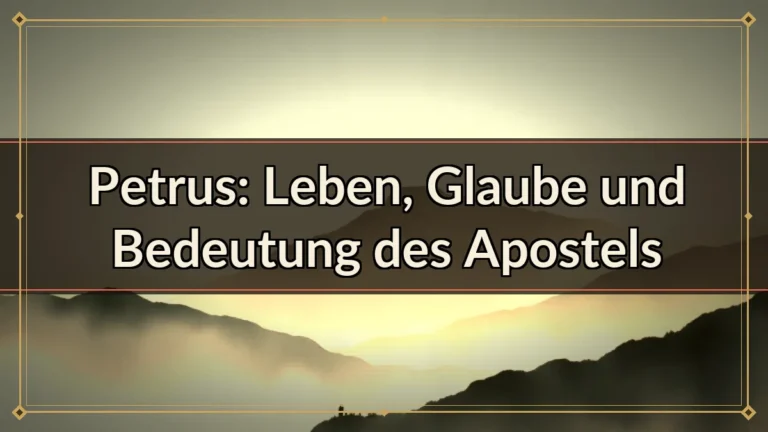 Petrus: Leben, Glaube und Bedeutung des Apostels Petrus: Leben, Glaube und Bedeutung des Apostels