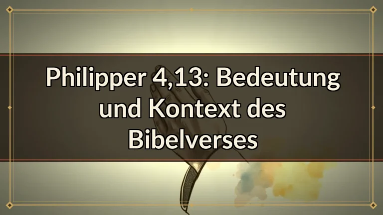 Philipper 4,13: Bedeutung und Kontext des Bibelverses