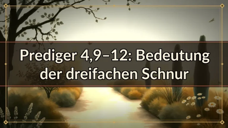Prediger 4,9–12: Bedeutung der dreifachen Schnur