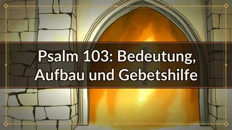 Psalm 103: Bedeutung, Aufbau und Gebetshilfe