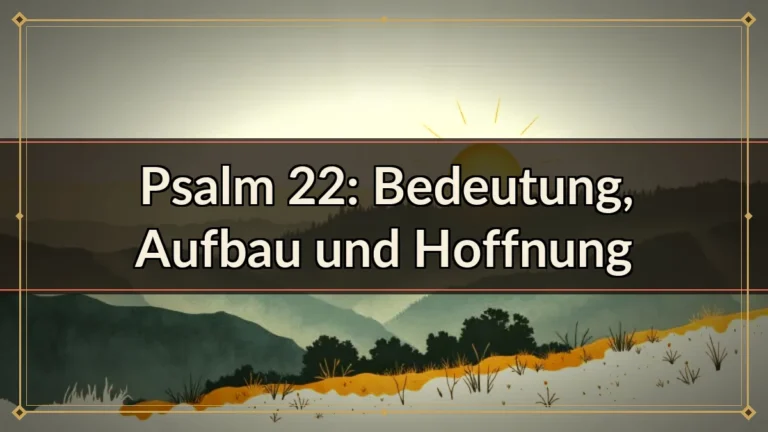 Psalm 22: Bedeutung, Aufbau und Hoffnung