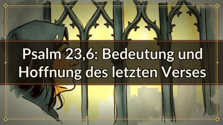 Psalm 23,6: Bedeutung und Hoffnung des letzten Verses