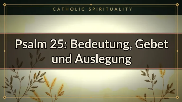 Psalm 25: Bedeutung, Gebet und Auslegung Psalm 25: Bedeutung, Gebet und Auslegung