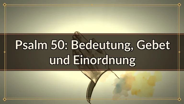 Psalm 50: Bedeutung, Gebet und Einordnung Psalm 50: Bedeutung, Gebet und Einordnung