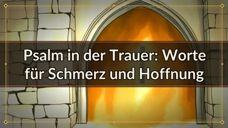 Psalm in der Trauer: Worte für Schmerz und Hoffnung