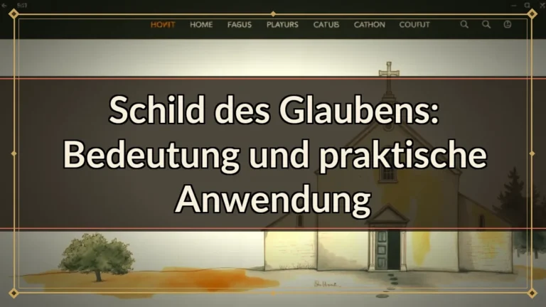 Schild des Glaubens: Bedeutung und praktische Anwendung