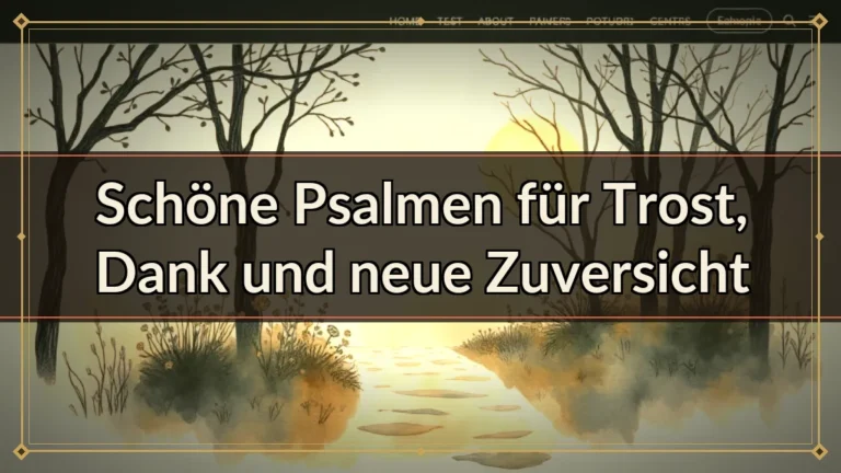 Schöne Psalmen für Trost, Dank und neue Zuversicht Schöne Psalmen für Trost, Dank und neue Zuversicht
