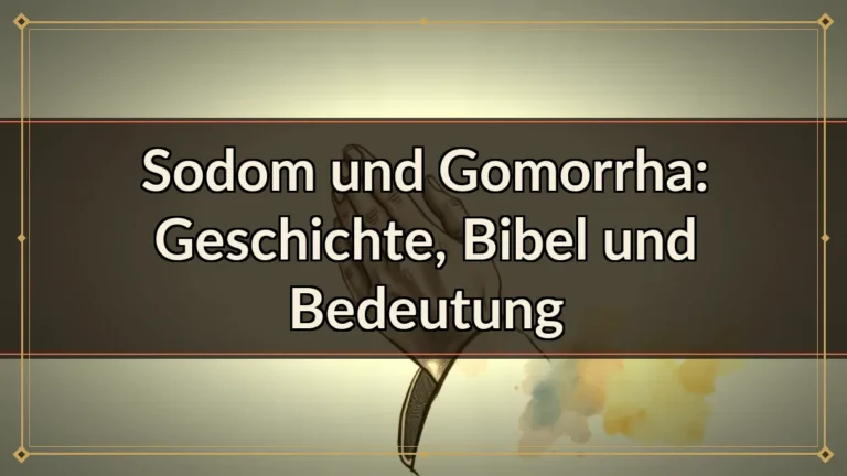 Sodom und Gomorrha: Geschichte, Bibel und Bedeutung