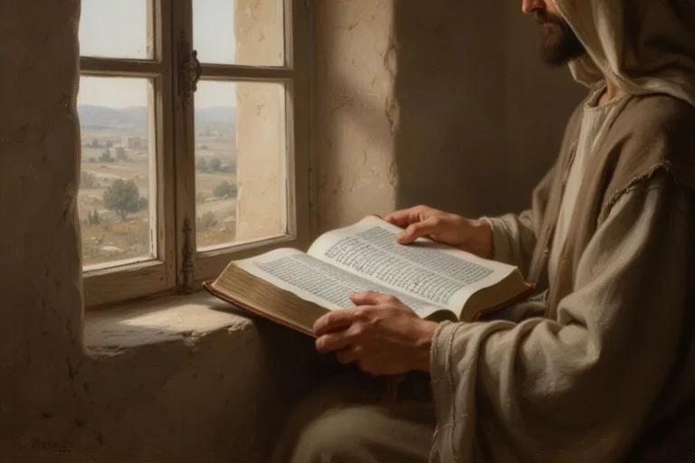 Offene Bibel neben einer Tasse bei sanftem Morgenlicht