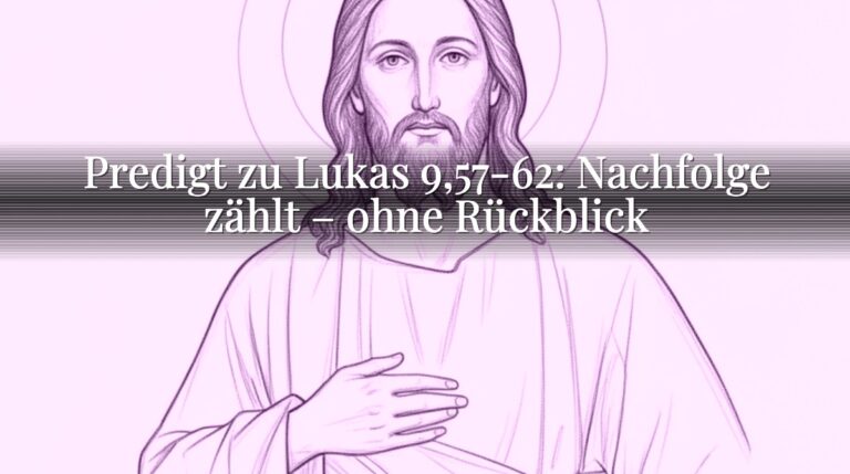 Predigt zu Lukas 9,57-62: Nachfolge zählt – ohne Rückblick Predigt zu Lukas 9,57-62: Nachfolge zählt – ohne Rückblick