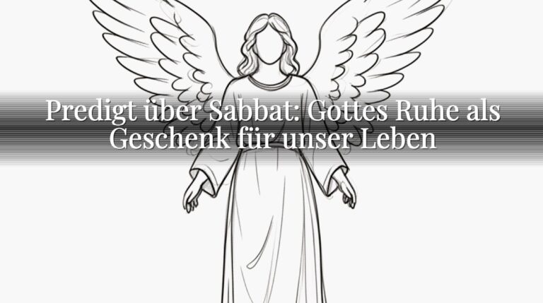 Predigt über Sabbat: Gottes Ruhe als Geschenk für unser Leben Predigt über Sabbat: Gottes Ruhe als Geschenk für unser Leben