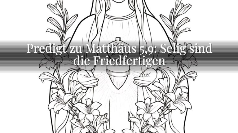 Predigt zu Matthäus 5,9: Selig sind die Friedfertigen Predigt zu Matthäus 5,9: Selig sind die Friedfertigen