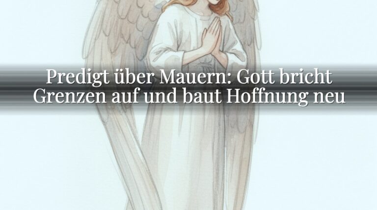Predigt über Mauern: Gott bricht Grenzen auf und baut Hoffnung neu