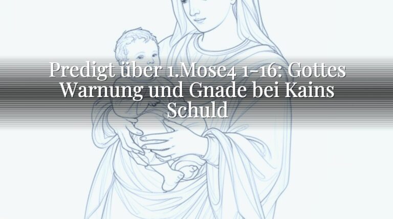 Predigt über 1.Mose4 1-16: Gottes Warnung und Gnade bei Kains Schuld