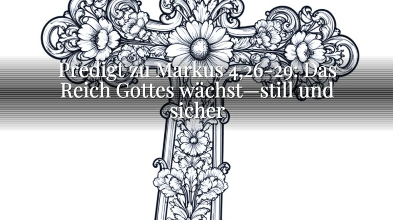 Predigt zu Markus 4,26-29: Das Reich Gottes wächst—still und sicher Predigt zu Markus 4,26-29: Das Reich Gottes wächst—still und sicher
