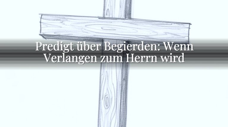 Predigt über Begierden: Wenn Verlangen zum Herrn wird