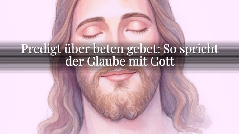 Predigt über beten gebet: So spricht der Glaube mit Gott Predigt über beten gebet: So spricht der Glaube mit Gott