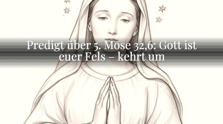 Predigt über 5. Mose 32,6: Gott ist euer Fels – kehrt um