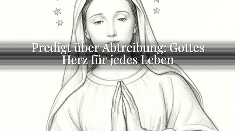 Predigt über Abtreibung: Gottes Herz für jedes Leben