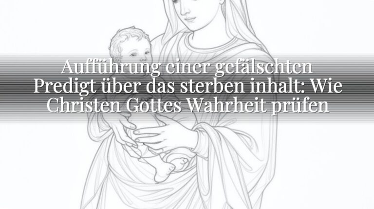 Aufführung einer gefälschten Predigt über das sterben inhalt: Wie Christen Gottes Wahrheit prüfen